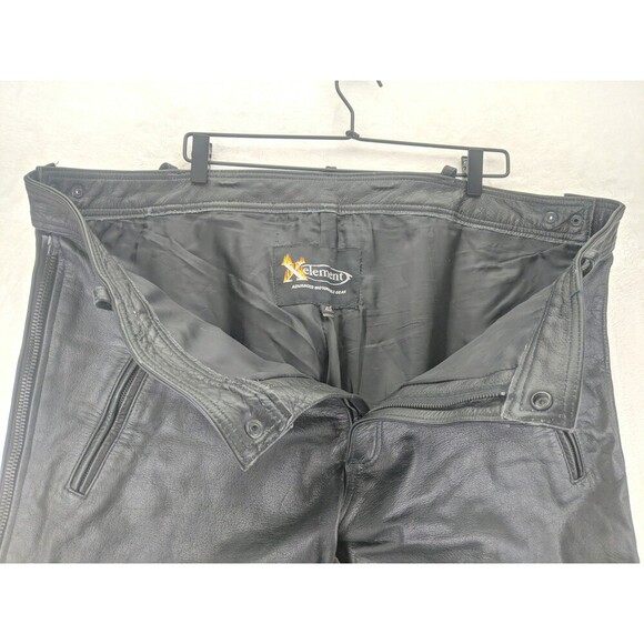 🔥Xelement Advanced Motorcycle Gear Men’s Heavy Duty BlackLeather Pants/Chaps 42 - Picture 7 of 10